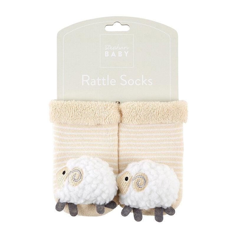 Lamb Rattle Socks 3-12 months - TheToysRoom