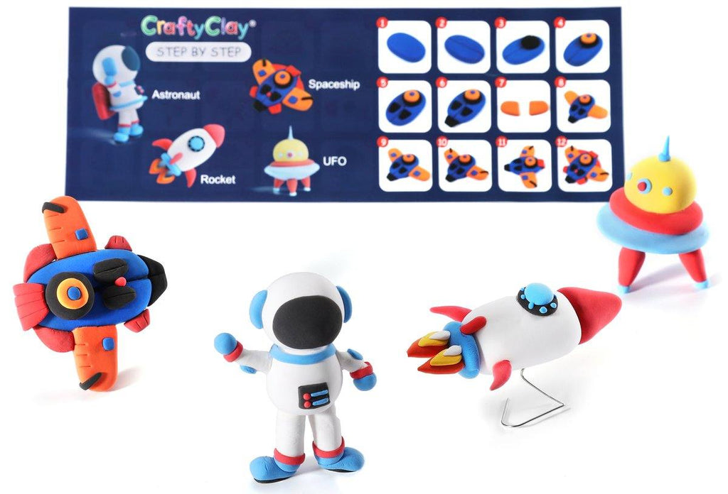 The Spacecraft 12 Color Premium Quality Air Dry Modeling Clay Kit for Kids - TheToysRoom