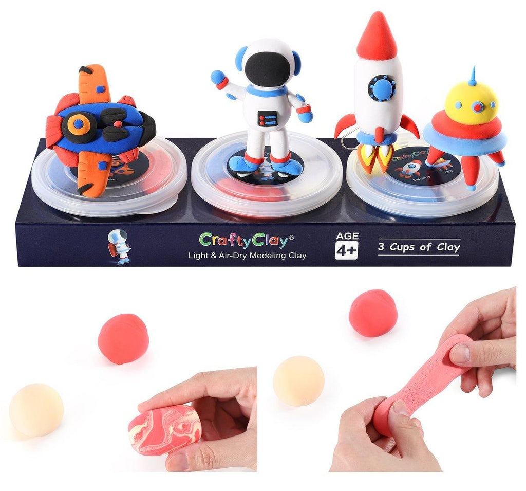 The Spacecraft 12 Color Premium Quality Air Dry Modeling Clay Kit for Kids - TheToysRoom