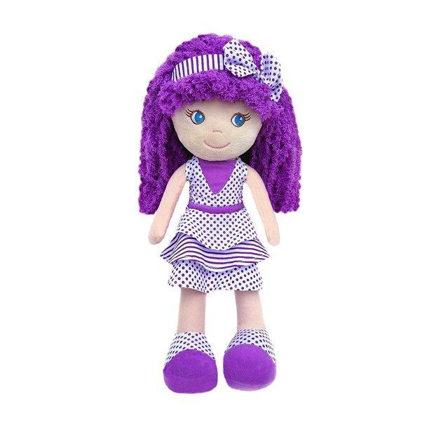 Violet Dots & Stripes Baby Doll - TheToysRoom